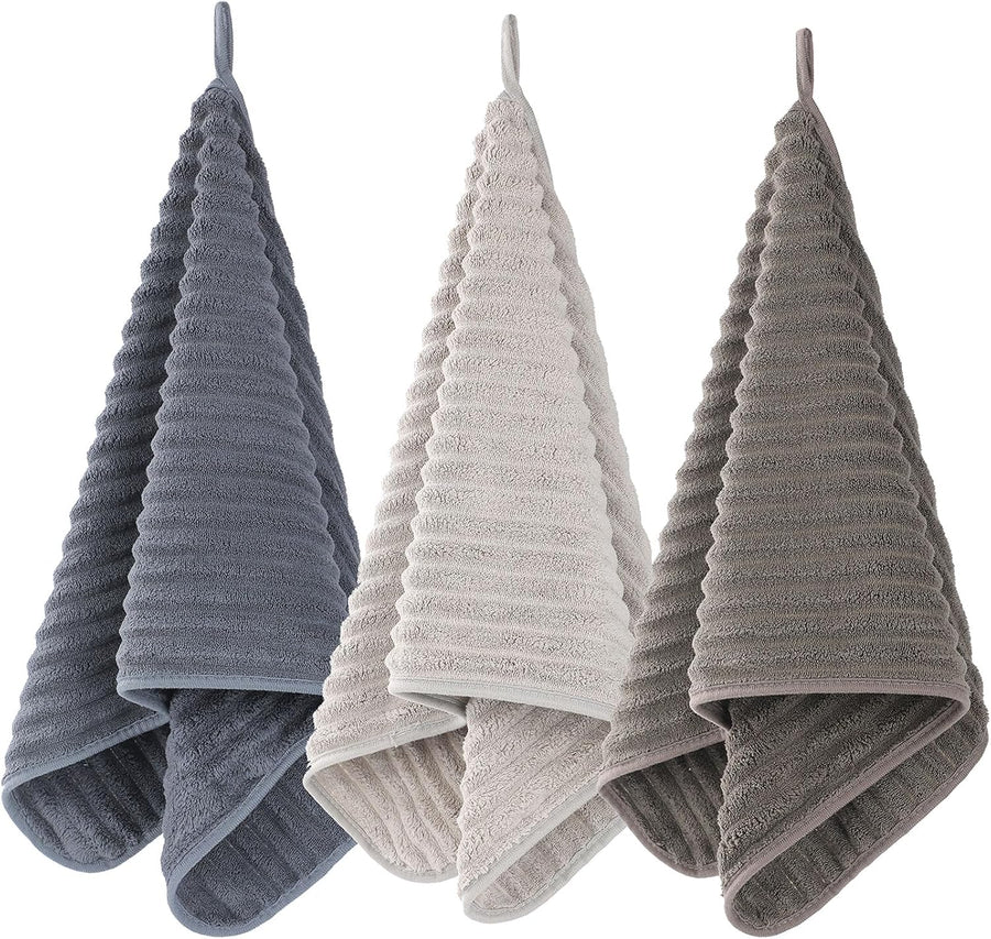 Luxury 3-Piece Quick-Dry Small Bath Towel Set – Ultra Soft Microfiber Hand Towels for Bathroom, Bar, Pool,