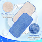 Microfiber Cleaning Cloth Compatible with MR SIGA Professional Microfiber Mop - Professional Reusable Flat Mop Refills - Mop Pads Replacement for Hardwood Cleaning (4 Pack)