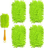 Reusable Duster Refill Compatible with Swiffer Hand Duster - Microfiber Ceiling Fan Duster for Swiffer Dusters Extended Handle - 360 Heavy Duty Dusters Refills, 4 Pack(Handle is Not Included)