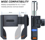 Bike Phone Mount, Motorcycle Phone Holder with Not Block Camera, Motorcycle Handlebar Cell Phone Clamp for iPhone 16, iPhone 15 Pro Max/Plus,14,S9, S10 and More 4.5" to 7" Phone