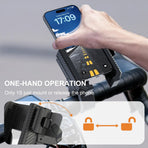 Bike Phone Mount, Motorcycle Phone Holder with Not Block Camera, Motorcycle Handlebar Cell Phone Clamp for iPhone 16, iPhone 15 Pro Max/Plus,14,S9, S10 and More 4.5" to 7" Phone