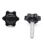 Xadnitu 10 Pieces 1/4''-20-1'' Thread Knob Plastic Star Shaped Nut Clamping Male Handle Tightening Screw Knobs for Replacing Umbrella Base