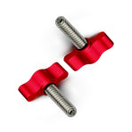 Xadnitu 1/4"-20 x 1 Thread Thumb Screw,Stainless Steel Standard/Coarse Thread with Red Adjustable Tee Wing Aluminum Knob to Remove Replace Hand Clamping Tightening Knob Power Supply, 4 Packs