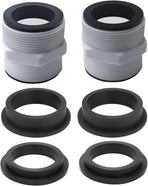 Pool Hose Connector for Intex Coleman Swimming Pool Pump Hose Extender Adapter with 11228 11412 L-Shape O-Ring Gasket | 2 Hose Connector 8 Sealing Rings
