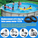 Pool Hose Connector for Intex Coleman Swimming Pool Pump Hose Extender Adapter with 11228 11412 L-Shape O-Ring Gasket | 2 Hose Connector 8 Sealing Rings