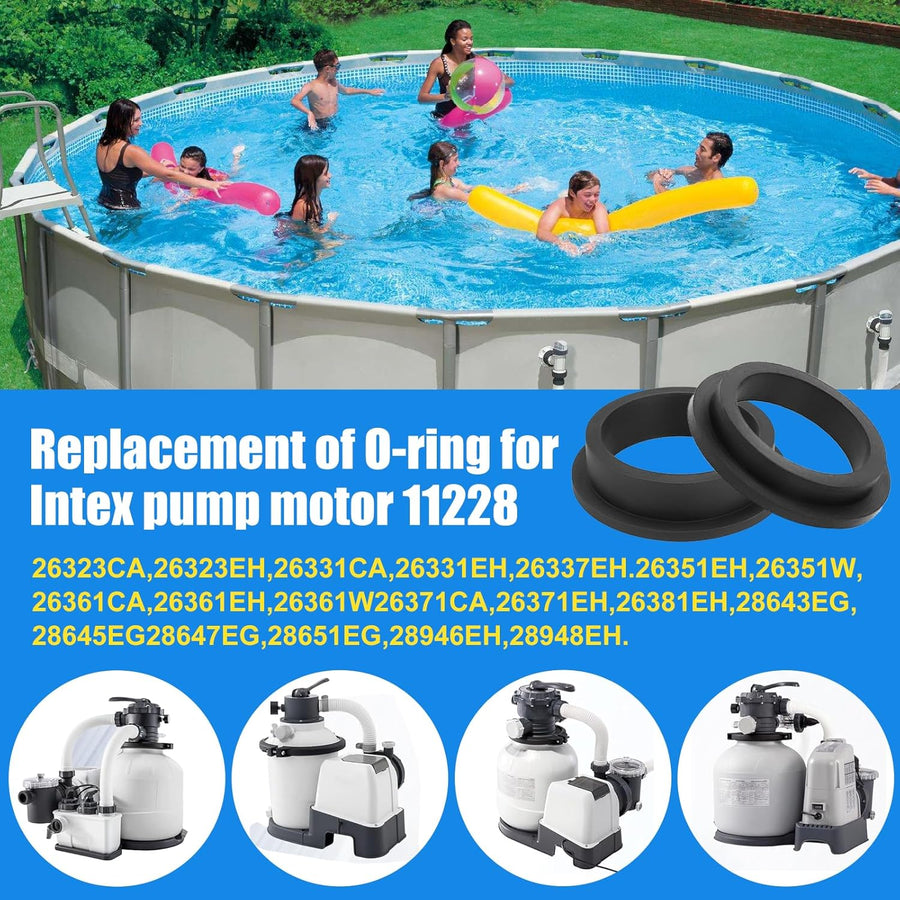 Pool Hose Connector for Intex Coleman Swimming Pool Pump Hose Extender Adapter with 11228 11412 L-Shape O-Ring Gasket | 2 Hose Connector 8 Sealing Rings