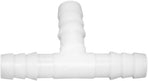 Plastic 1/2" ID Hose Barb Fittings, Equal Barbed Tee Pipe Connectors 3 Way Joint Splicer Mender Union Adapter for Boat Aquarium, Pack of 6