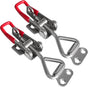 Toggle Latch Clamp 4001 with Lock Hole, 304 Stainless Steel Adjtable Heavy Duty Pull Hasp Latches For Smoker Cabinet Tool Box Case Trunk Door, 330Lbs Holding Capacity (2 Pack)