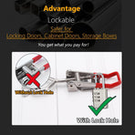 Toggle Latch Clamp 4001 with Lock Hole, 304 Stainless Steel Adjtable Heavy Duty Pull Hasp Latches For Smoker Cabinet Tool Box Case Trunk Door, 330Lbs Holding Capacity (2 Pack)