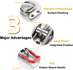 Toggle Latch Clamp 4001 with Lock Hole, 304 Stainless Steel Adjtable Heavy Duty Pull Hasp Latches For Smoker Cabinet Tool Box Case Trunk Door, 330Lbs Holding Capacity (2 Pack)