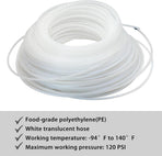 PE Tubing 3/8" ID x1/2" OD, Food Grade Polyethylene Tube Translucent hose for Reverse Osmosis Systems & Drinking Water Filters 3.3FT Length