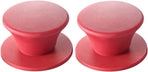 Universal Pot Pan Lids Replacement Knob, Silicone Heat Resistant Pan Cover Holding Handles BPA Free Dishwasher Safe Fits Skillets and Kitchen Cookware (Pack of Two-Red)