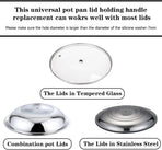 Universal Pot Pan Lids Replacement Knob, Silicone Heat Resistant Pan Cover Holding Handles BPA Free Dishwasher Safe Fits Skillets and Kitchen Cookware (Pack of Two-Red)