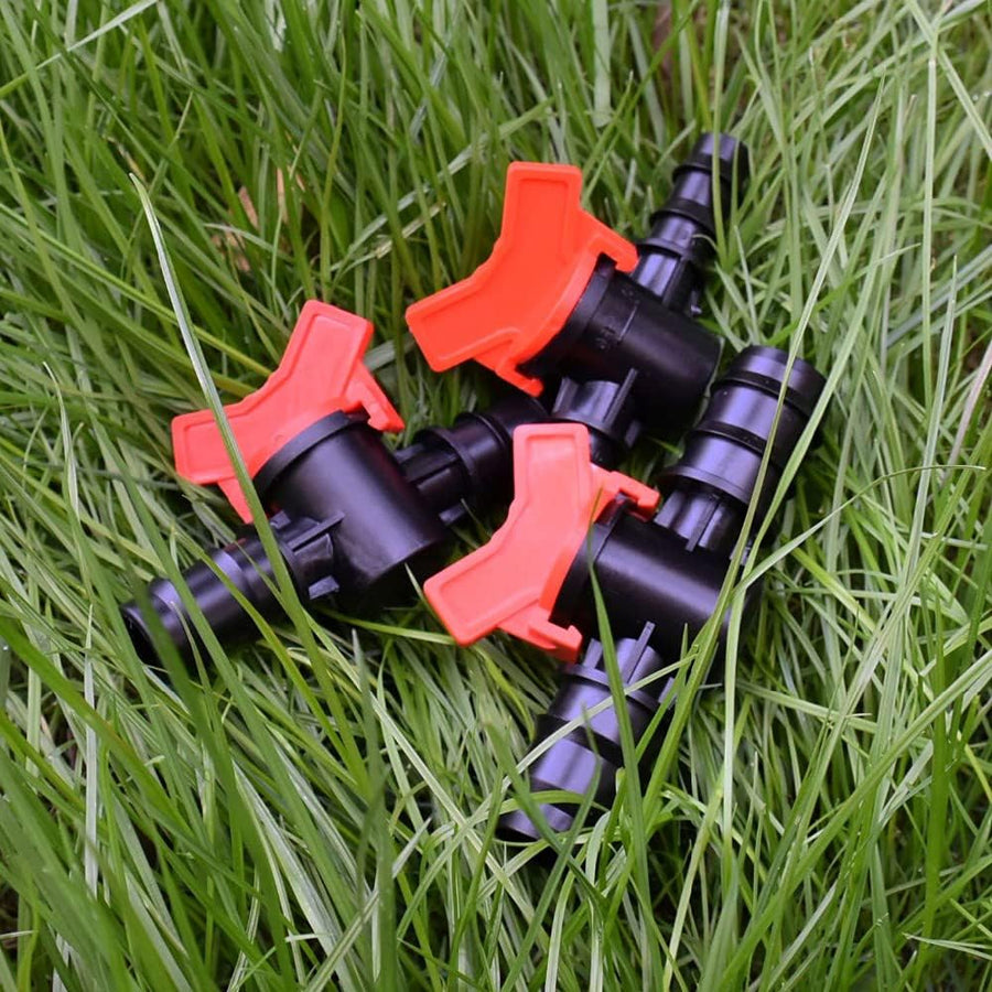 3/4" Drip Irrigation Switch Valve Barbed Ball Valve for Garden Drip Irrigation Aquarium (6 Pcs)