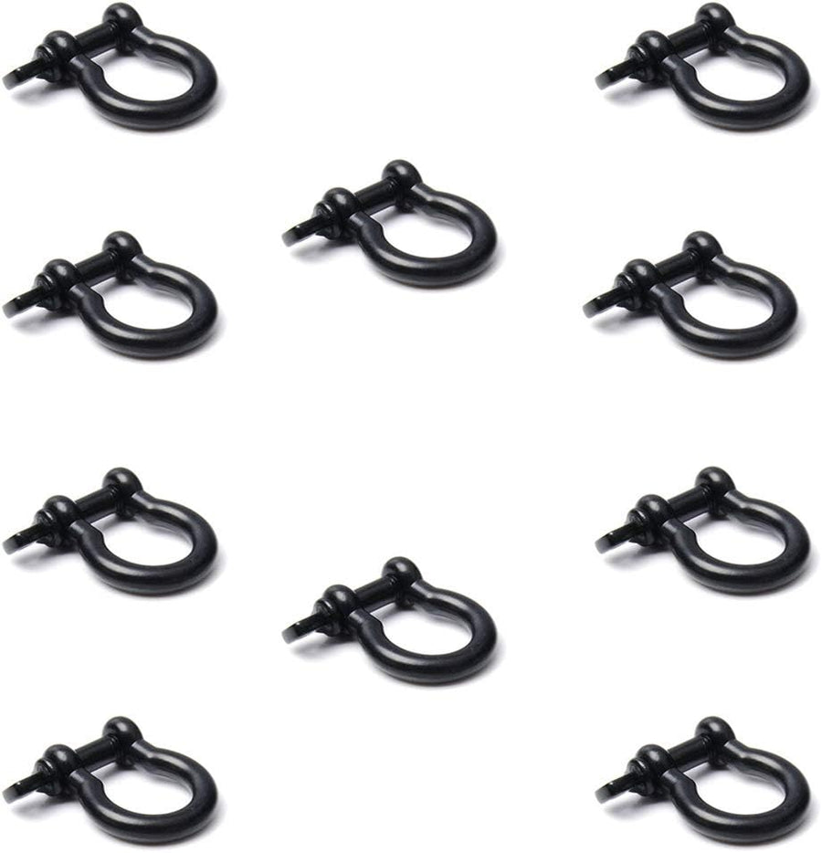 CooBigo Metal Silver Bow Shackle for Emergency Survival Paracord Bracelet Parachute