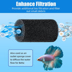 12-Pack Pre-Filter Sponge for Aquarium Shrimp Fry Fish Tank Filter 0.8 Inch Intake, Replacement Foam Cover