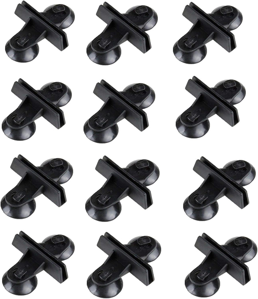 12 Pack Aquarium Divider, Suction Cup Divider Black, Plastic Sheet Isolation Holder for Fish Tank