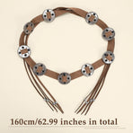 Western Style Belts Women's Tassel Rope Braid Waist Belt Woven Belt for Dress Vest Jeans