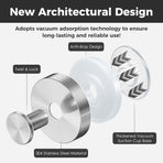 Shower Hooks for Inside Shower,Suction Cup Hooks for Glass Window,Removable Towel Hooks for Bathrooms,4 Packs(Silver)
