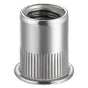 Rivet Nut 1/4"-20UNC 100Pcs Stainless Steel 304 Finish Flat Head Rivnut Threaded Insert Nut Knurled Body