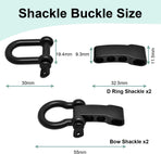 CooBigo Paracord Bracelet Shackle Buckle, Metal Survival Bracelet Bow Anchor + D Ring Shackle Clasp Adjustable Screw Pin M5