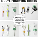 4 pcs Silicone Toothbrh Holder Multi-Function Hook Waterproof self Adhesive Single Toothbrh Hook Plug Holder for Wall for Hanging Bathroom Kitchen Living Room Office