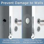 Door Stoppers Wall Protector Buffer Guard Doorknob Door Handle Bumper Self Adhesive Silencer Soft Rubber Crash Pad for Home Office