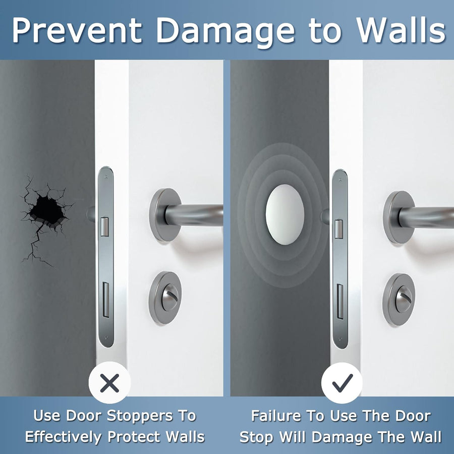 Door Stoppers Wall Protector Buffer Guard Doorknob Door Handle Bumper Self Adhesive Silencer Soft Rubber Crash Pad for Home Office