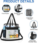 Clear Bag for Stadium Events,Transparent Bag for Work Sports Games Concerts Travel Gym