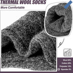 5 Pairs Merino Wool Socks for Women Thermal Warm Thick Winter Hiking Knit Cozy Crew Duty Work Soft Socks for Ladies
