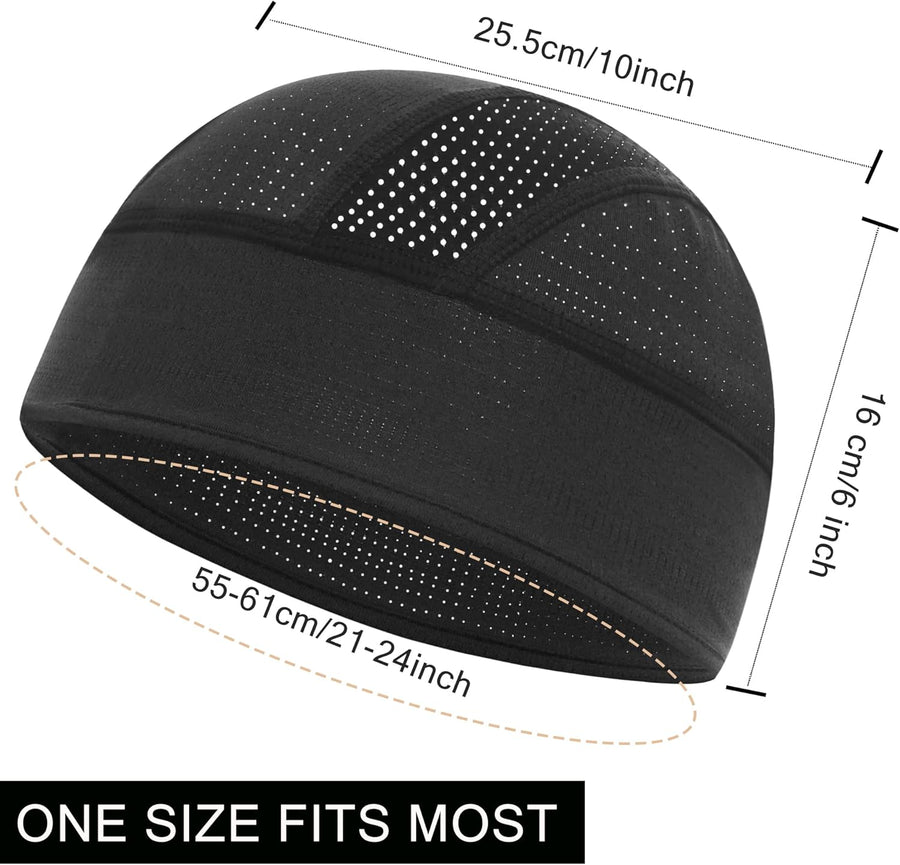 Skull Caps Cooling Helmet Liner,Lightweight Mesh Sweat Wicking Hard Hat Liner Cycling Motorcycle Cap for Men Women