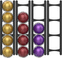 Coffee Pod Holder Compatible with Nespresso VertuoLine Capsules – 20-Pod Space-Saving Organizer for Wall, Cabinet, or Under-Counter Mount, Black