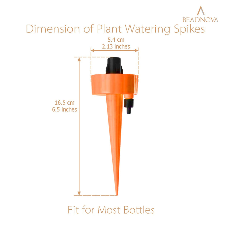 Plant Self Watering Spikes Automatic Irrigation Equipment Adjtable Self Watering Spikes for Plants with Slow Release Control Valve (Orange Blue Green, 6pcs)