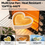 2P 10 Inch Silicone Heart Shaped Cake Pans, Nonstick Cake Pan, BPA Free Silicone Heart Cake Baking Mold for Oven Dishwasher Safe-Heartdot