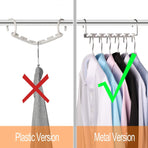 Space Saving Hangers Metal Hanger Magic Cascading Hanger Closet Clothes Organizer(4 Pack)