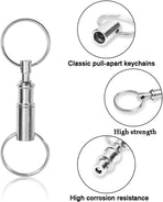 CooBigo 8 Pack Detachable Keychain Quick Release Key Chain, Pull Apart Key Chain for Outdoor Active Backpack Key Holder kits