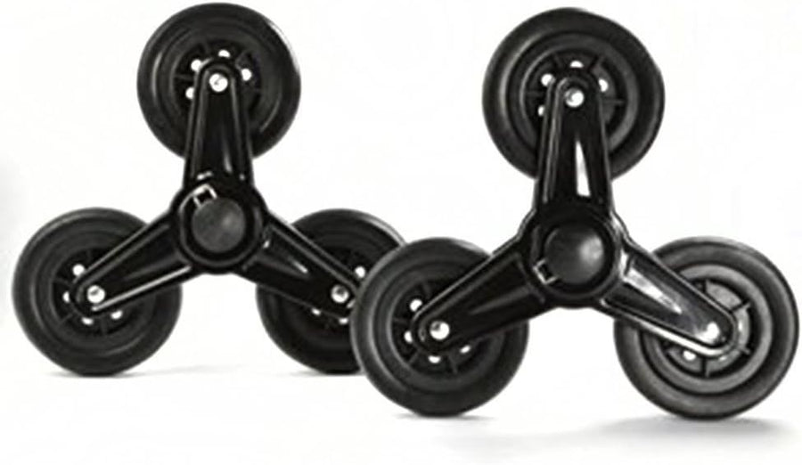 Pair of Replacement Stair Climbing Shopping Cart Wheels for Shopping Laundry Cart