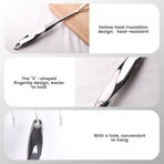 14.6" Stainless Steel Carving Fork for Meat, 2-Prong Serving & Grilling Fork with Hanging Hole, Hollow Handle for Better Heat Reduction, Kitchen Utensil for Cooking & Serving