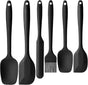 Silicone Spatula Set, 6 PCS Food Grade Kitchen Utensils with Silicone Brush, 480°F Heat Resistant Non Stick Rubber Spatula for Scraping, Cake Baking, Cooking, Mixing, Dishwasher Safe