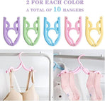 10 Pcs Travel Hangers Cruise Ship Essentials Accessories Portable Folding Clothes Hanger Foldable Drying Rack