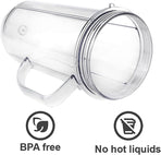 QT Tall 22oz Replacement Part Cup Mug with handle compatible with 250w Magic Bullet On-The-Go Mug