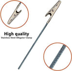 50Pcs Metal Wire Alligator Clamp Long-Tailed Alligator Iron Clip Clasp for DIY Card Clip Holder 6 inch (150mm)