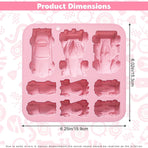 Race Car Silicone Mold,Silicone Car Chocolate Mold,9 Cavity 3D Sports Car DIY Silicone Baking Tool for Cake Decorations, Jello, Candy, Gummy,Fondant
