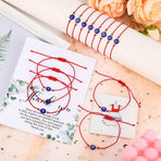 30 Pcs Evil Eye Bracelets Red String Protection Bracelets Adjustable Evil Eye Red Rope Knot Strand Anklets Kabbalah Mal De Ojo Luck Jewelry for Women Men