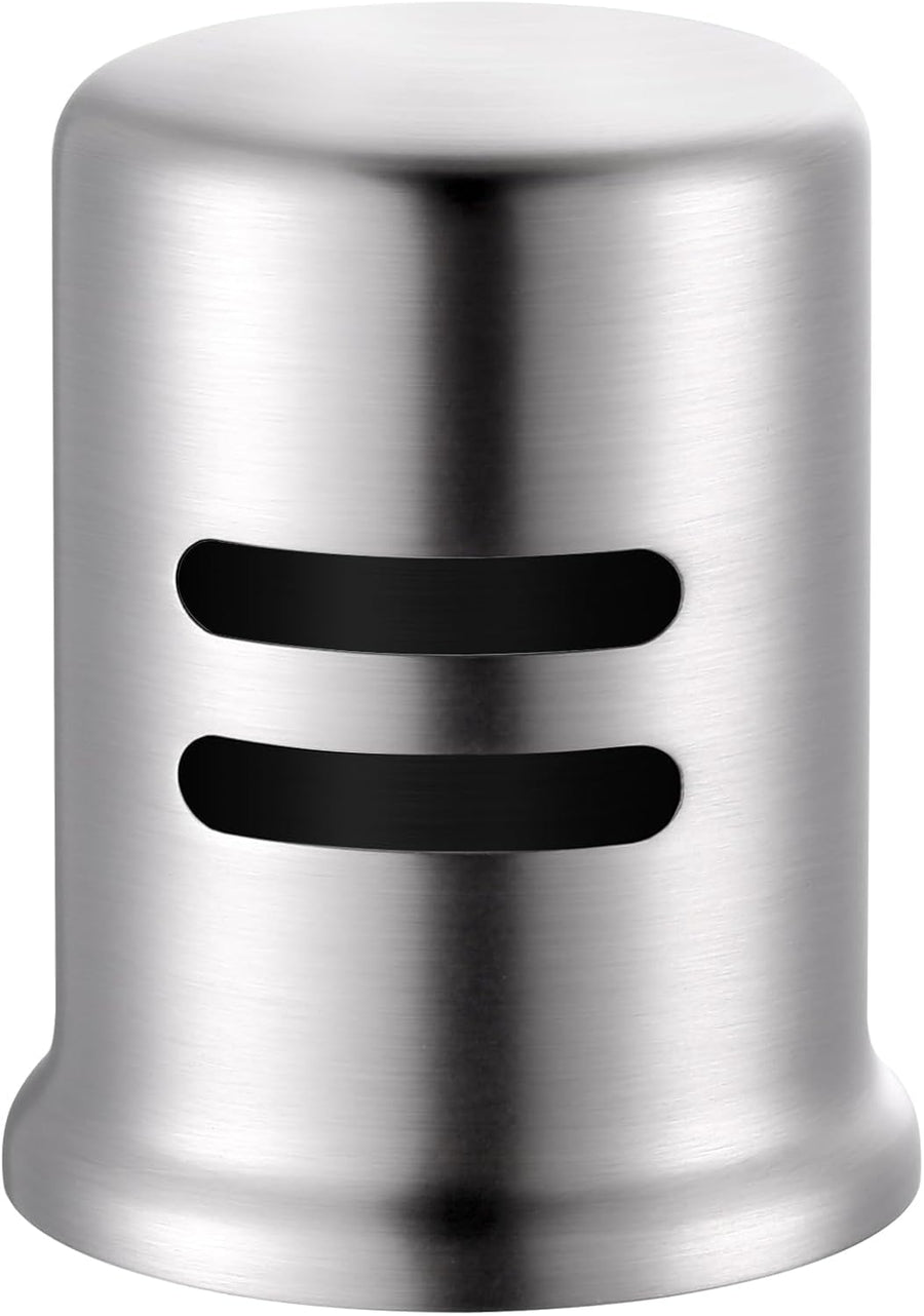 Dishwasher Air Gap Cover for Kitchen, Solid Brass Air Gap Cap with Skirted Design, Dishwasher Overflow Vent Cap Replacement Only, Brushed Nickel