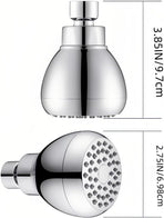 High Pressure Shower Head 3" Chrome - 360° Rotating Self-Cleaning Jets, Water Saving Flow Optimizer, Easy Install & Rustproof ABS, Spa Rainfall Spray for Adults/Elderly
