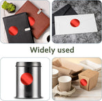 Red Embossing Stickers 2" Round Labels Foil Blank Stickers Metallic Seals for Package, Wedding Envelope, Graduation, Valentine's Day，Certificate Wafer Seals with Serrated Edge 250 pcs Per Roll