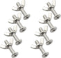 10PCS Stainless Steel Large Flat Head Screws M6x30 1/4 x 1-1/4 Sidewalk Bolts with 10 Wing Nuts