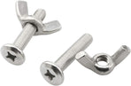 10PCS Stainless Steel Large Flat Head Screws M6x30 1/4 x 1-1/4 Sidewalk Bolts with 10 Wing Nuts