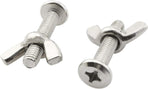 10PCS Stainless Steel Large Flat Head Screws M6x30 1/4 x 1-1/4 Sidewalk Bolts with 10 Wing Nuts